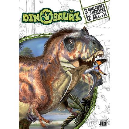 Obrázek Omalovánky A4 se samolepkami Dinosauři 1