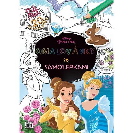 Obrázek Omalovánky A4 se samolepkami Disney Princezny
