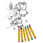 Obrázek Samolepkový set s omal. a voskovkami 500ks Prasátko Peppa